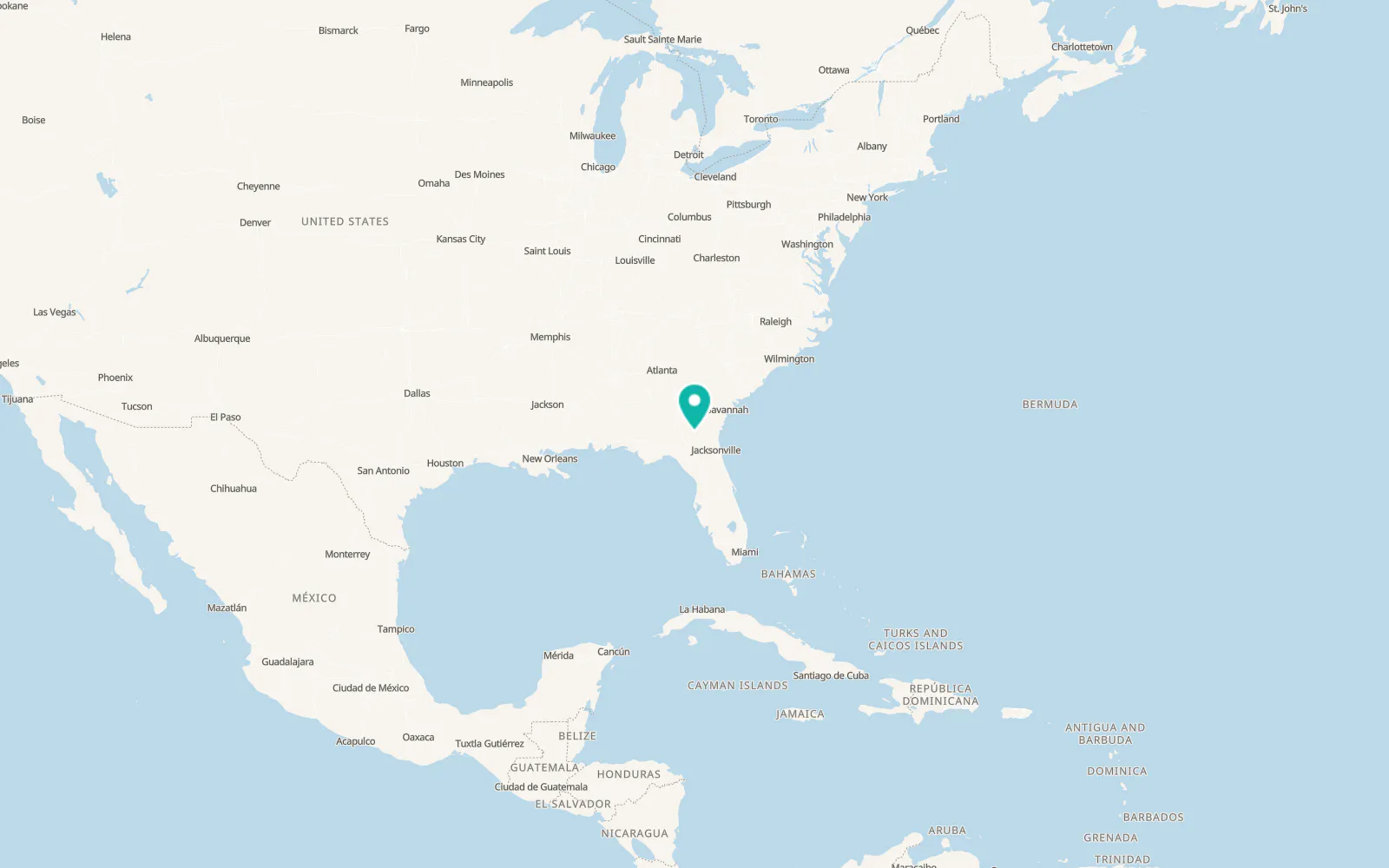 Map of Homerville