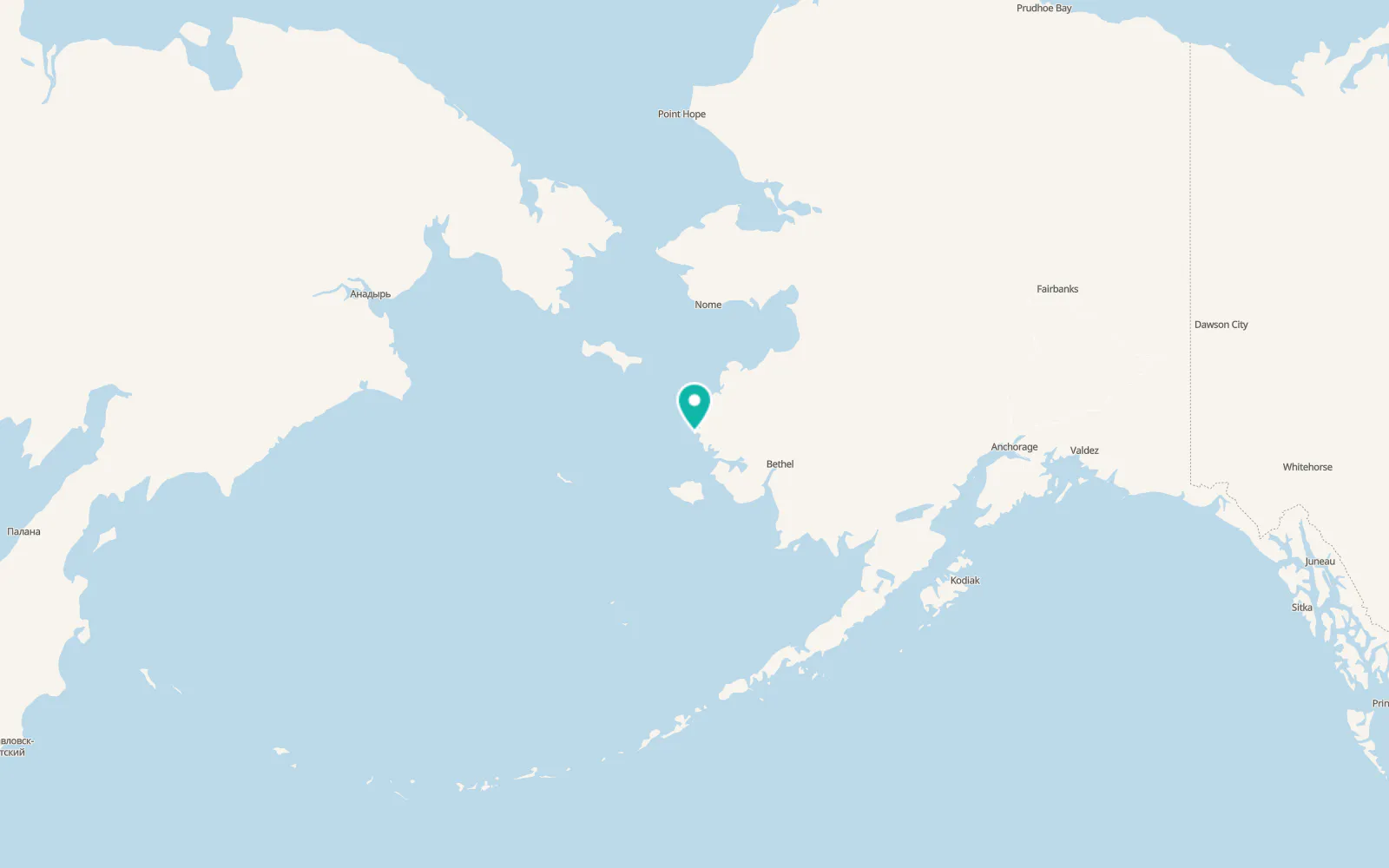 Map of Hooper Bay