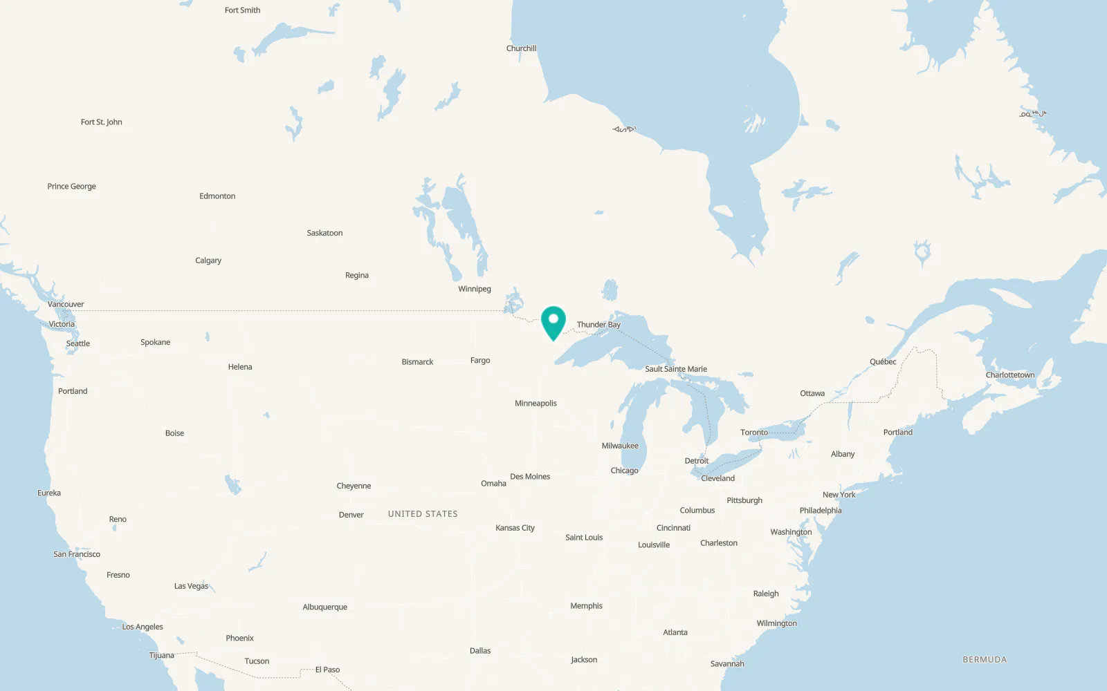 Map of Hoyt Lakes