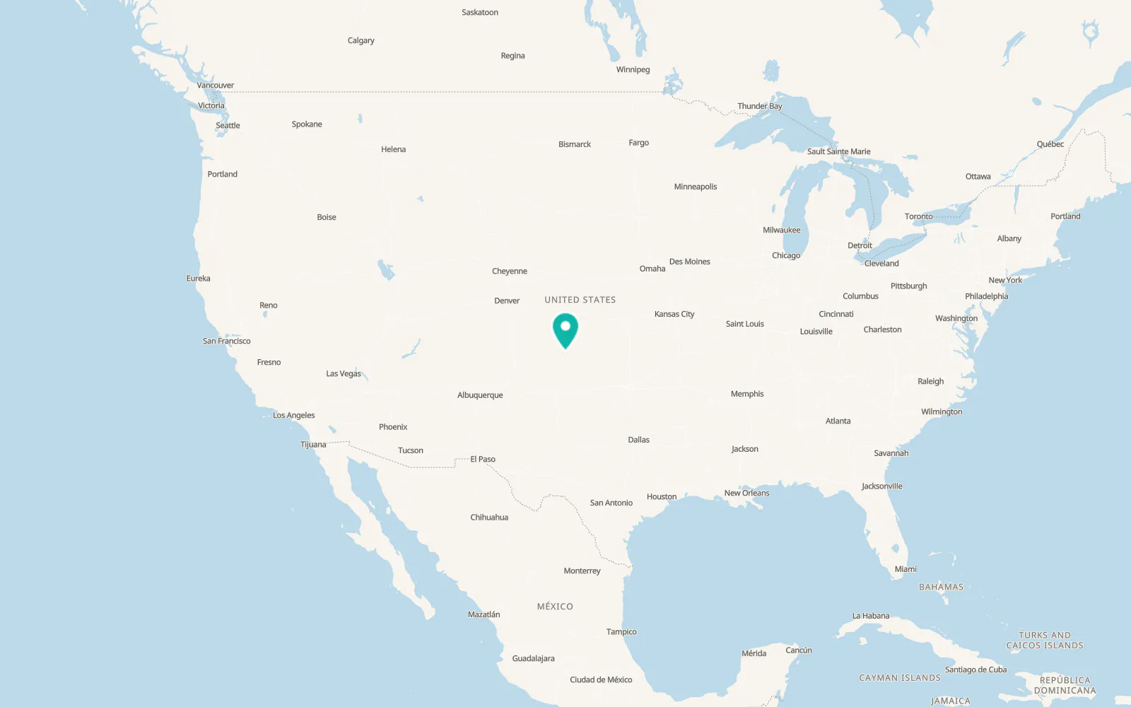 Map of Hugoton