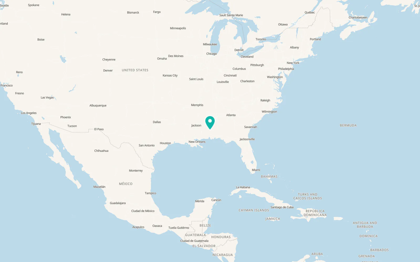 Map of Jackson