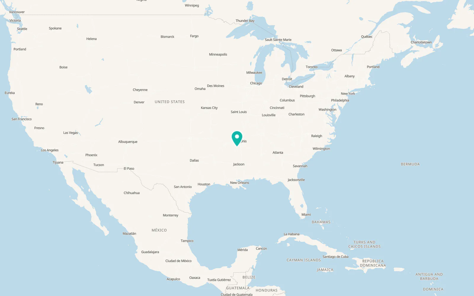 Map of Jonestown