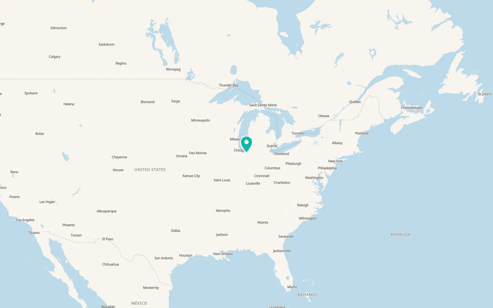 Map of Kingsford Heights