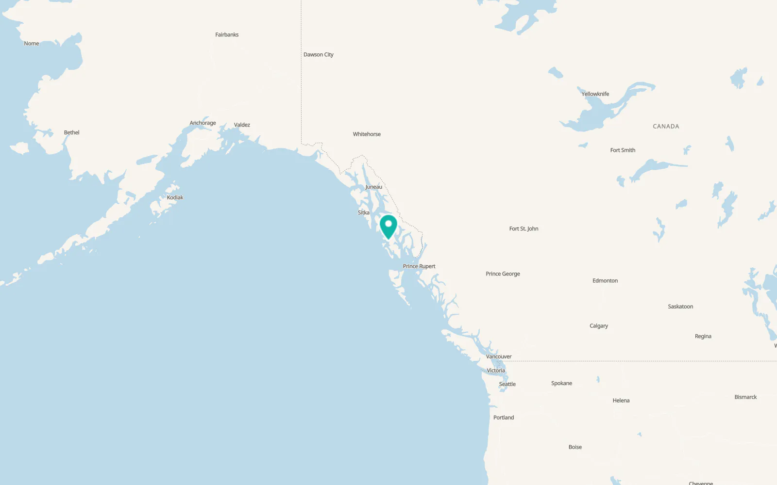 Map of Klawock