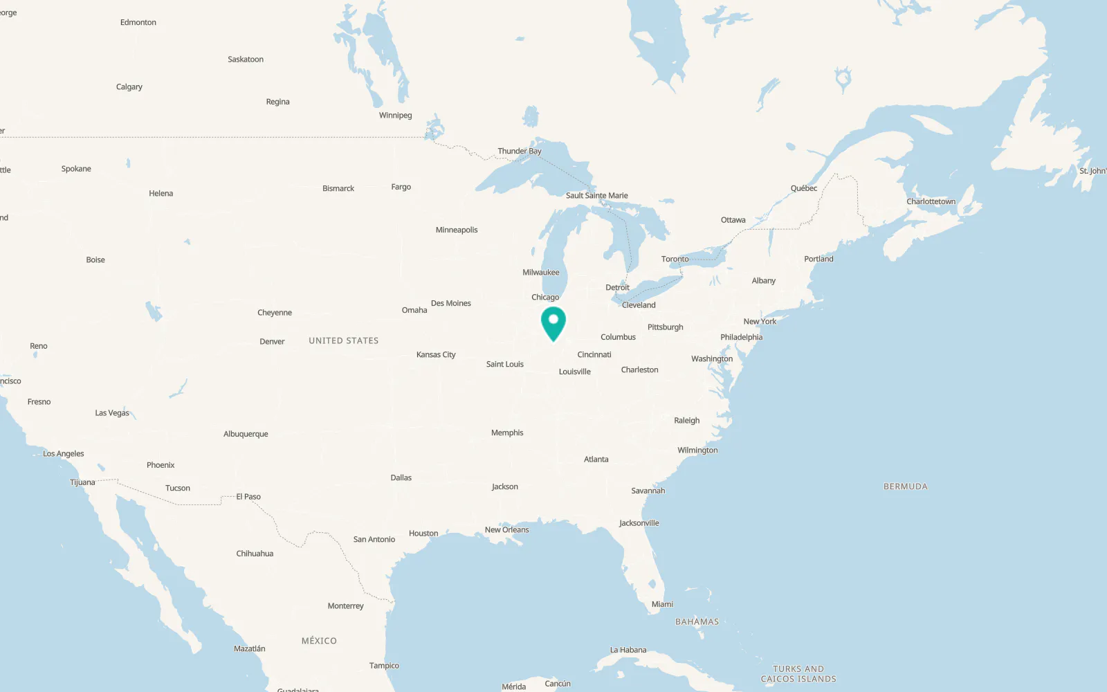Map of Knightsville