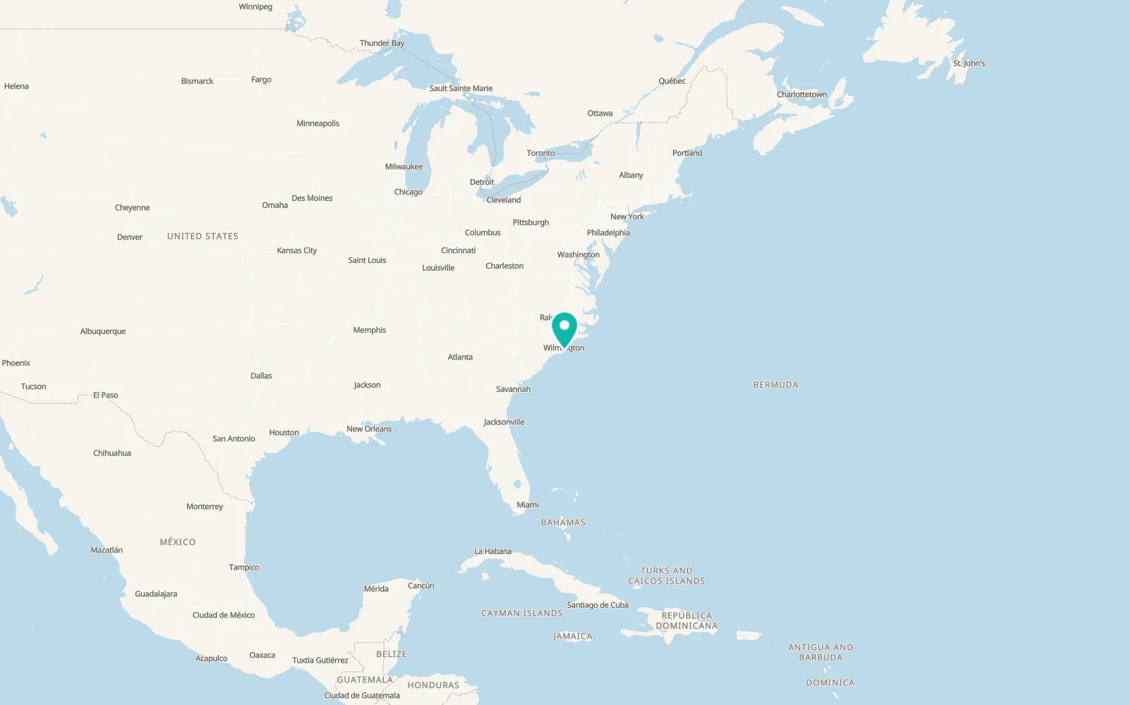 Map of Kure Beach