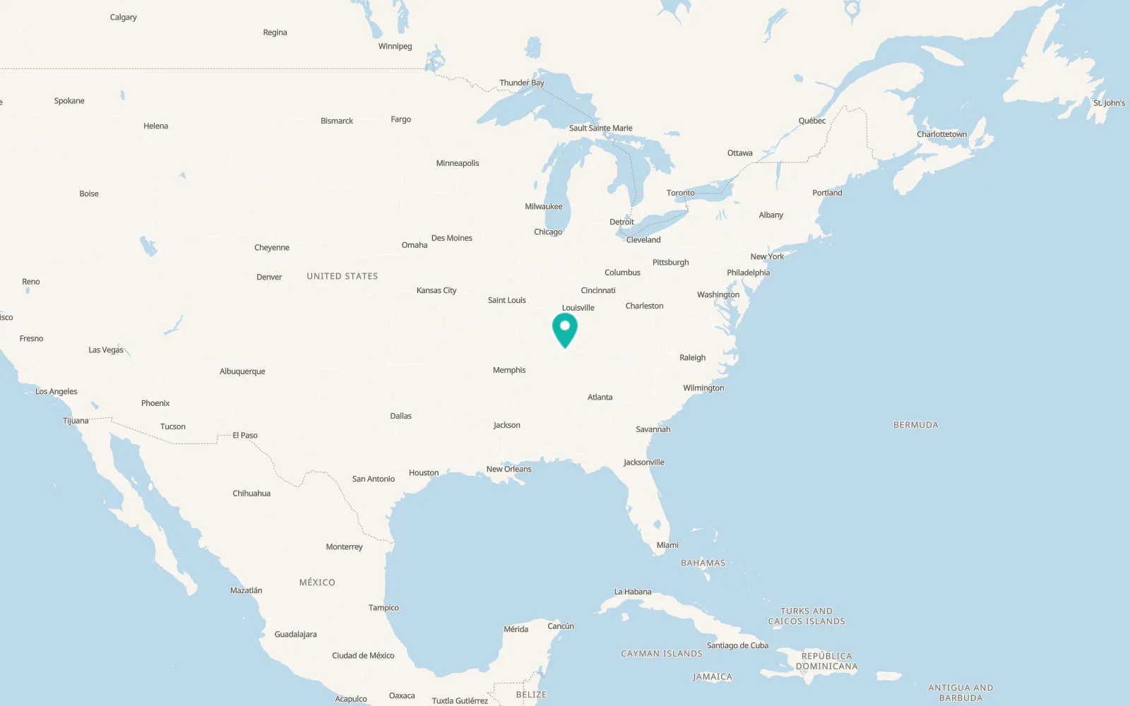 Map of La Vergne