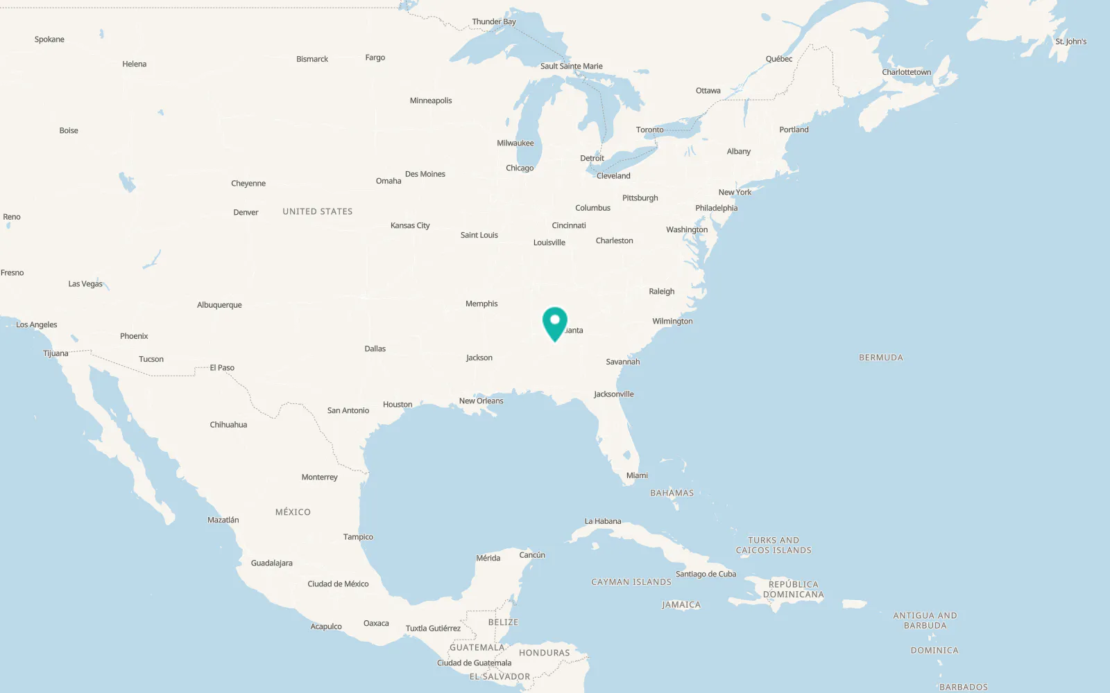 Map of Lafayette