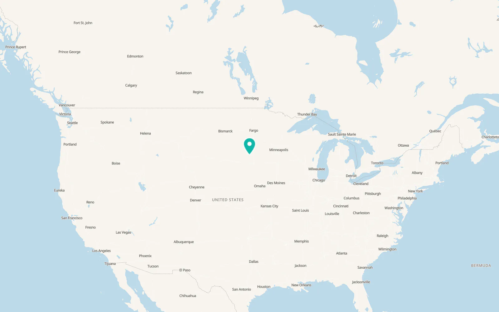 Map of Lake Preston