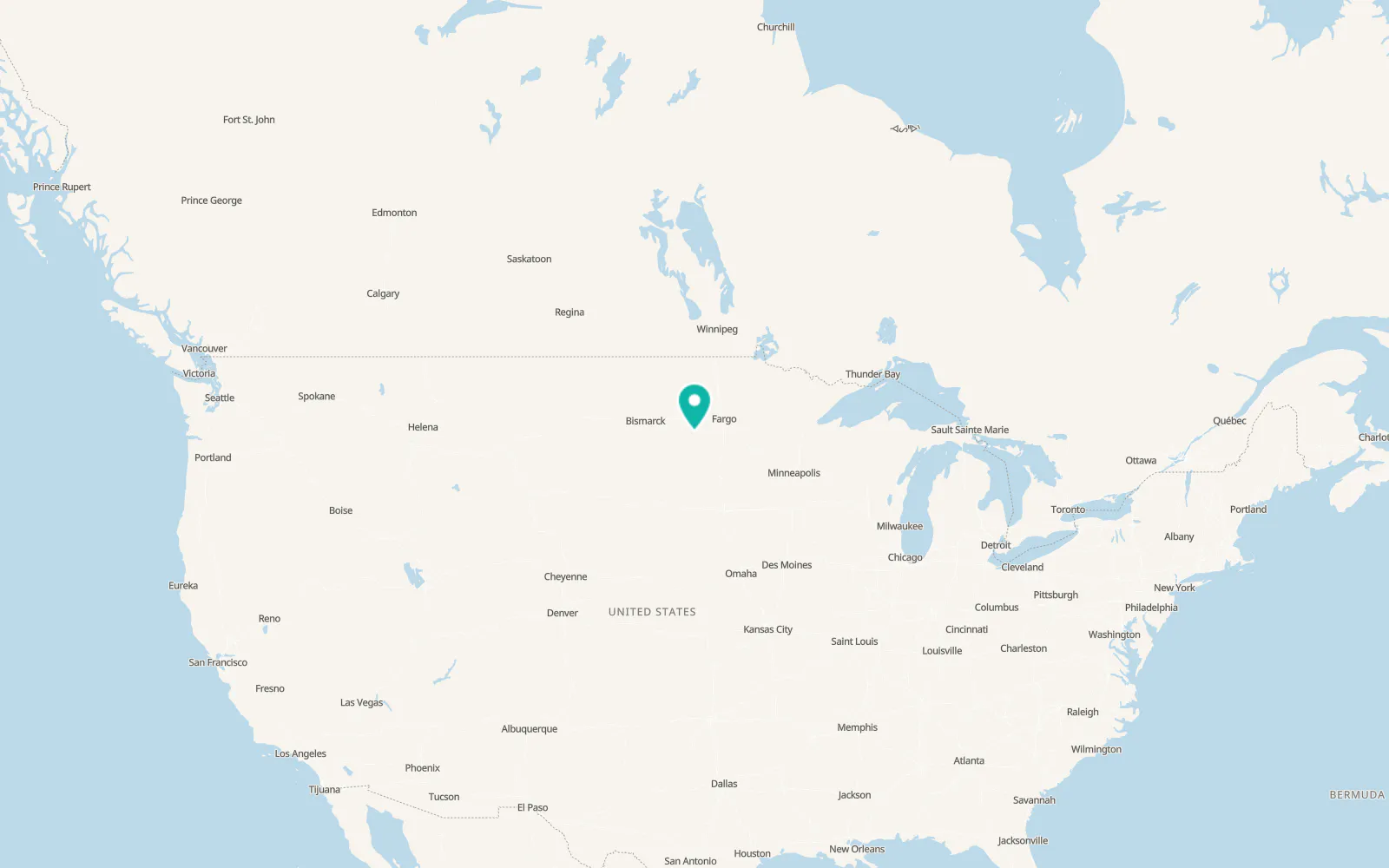 Map of LaMoure