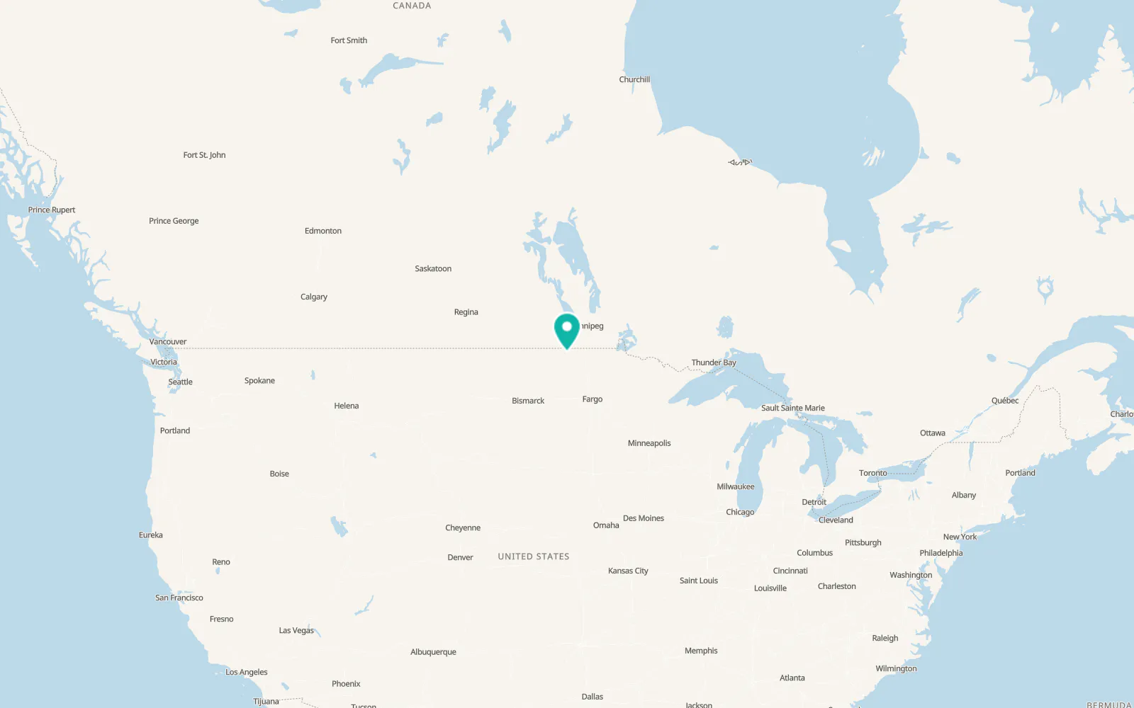 Map of Langdon