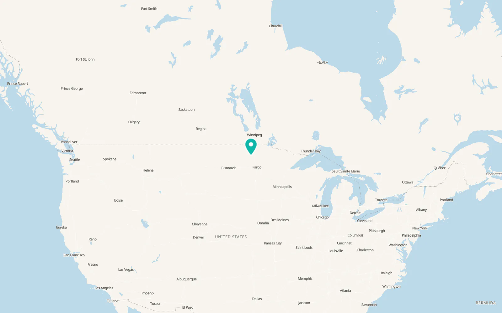 Map of Larimore