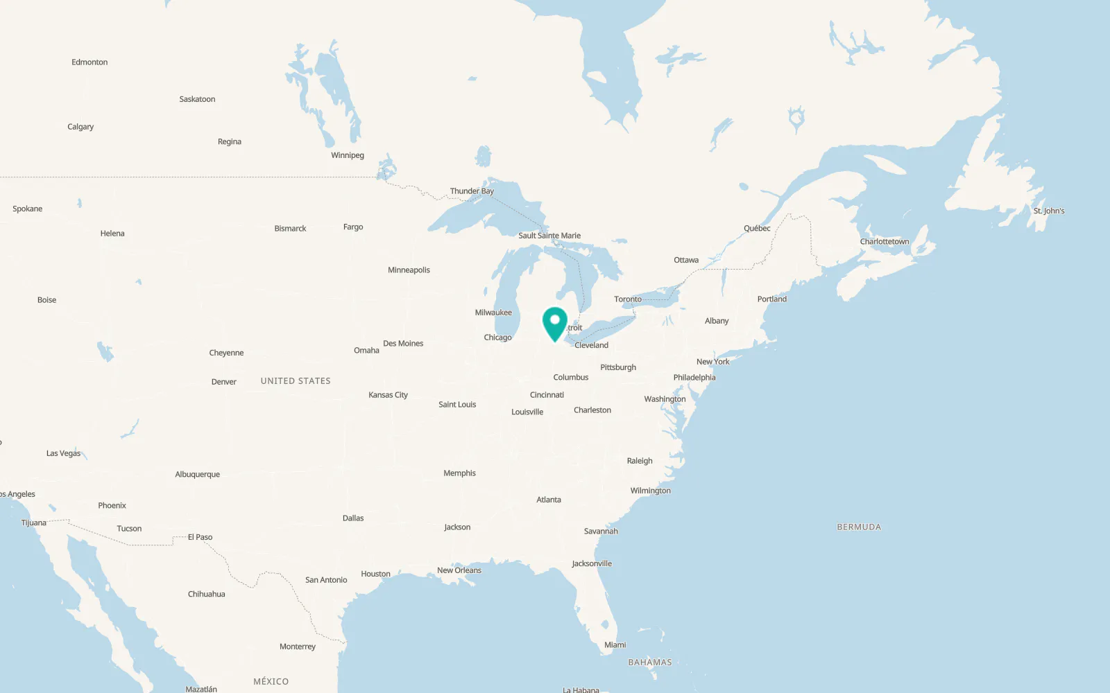 Map of Liberty Center