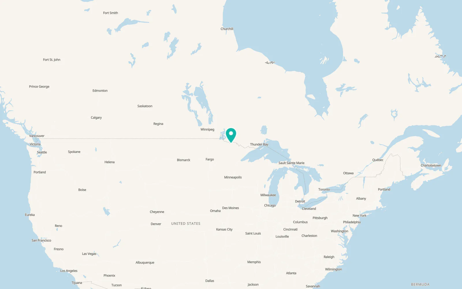 Map of Littlefork
