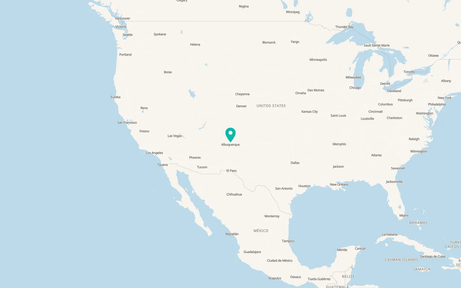 Map of Los Ranchos de Albuquerque