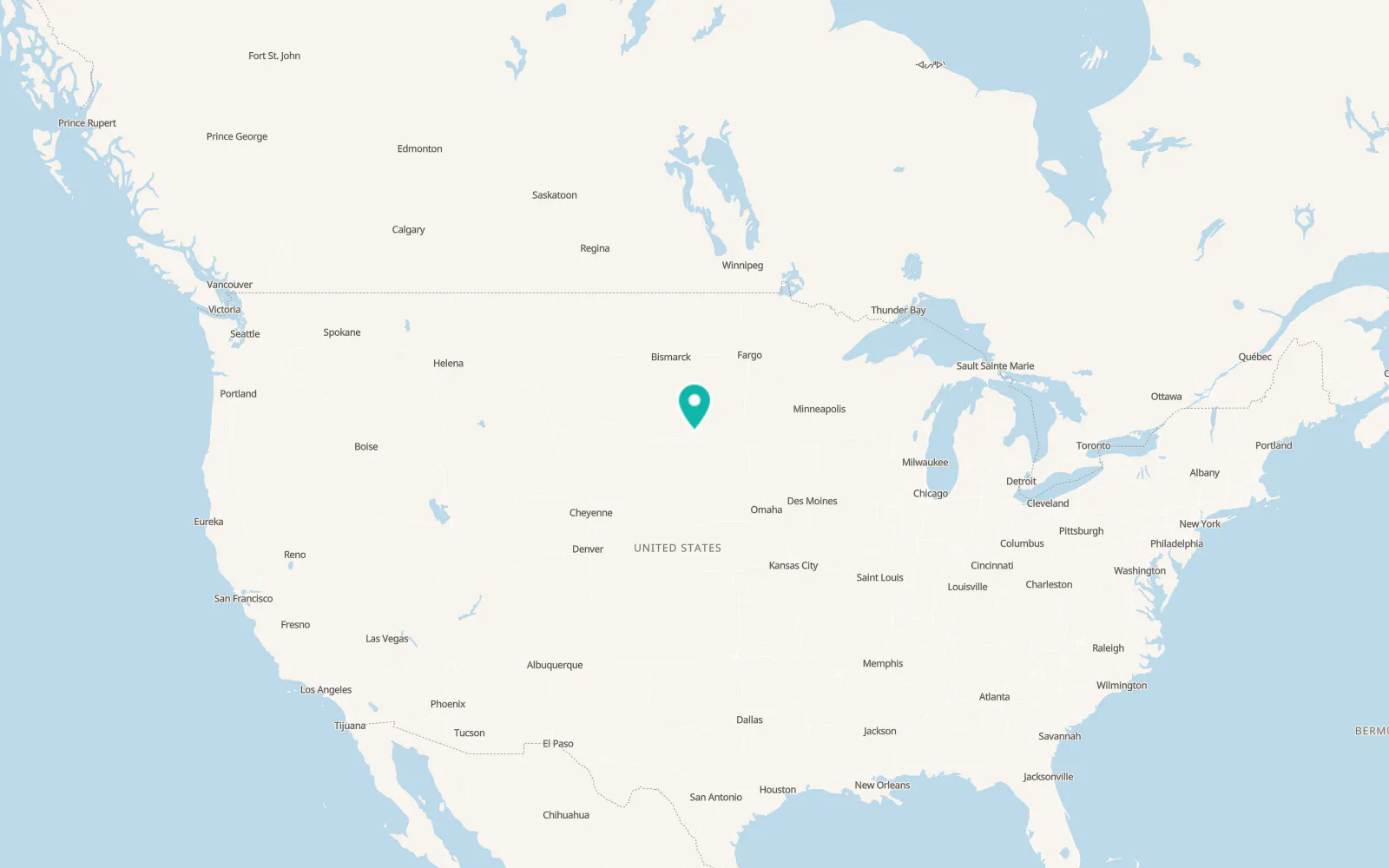 Map of Lower Brule