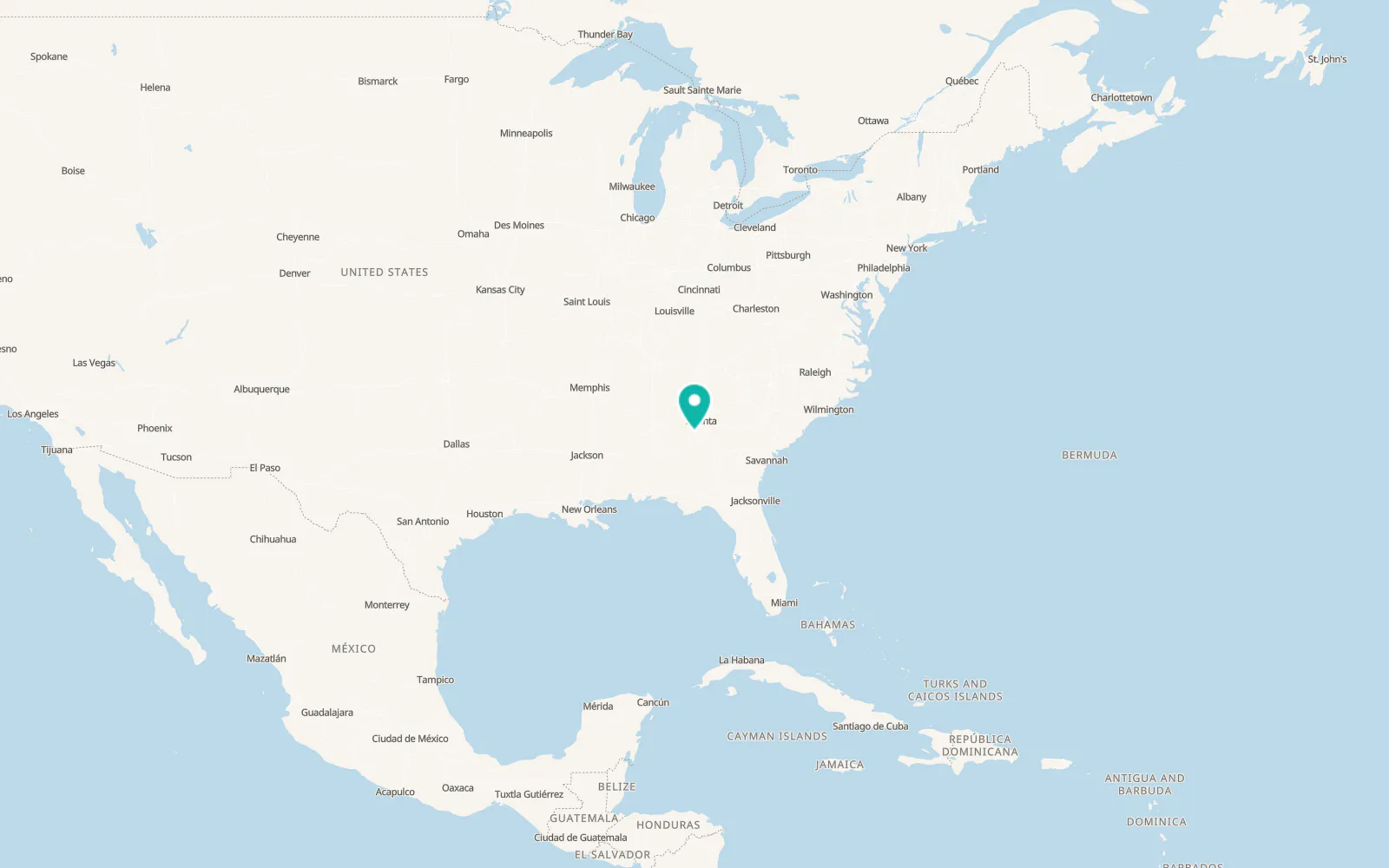 Map of Luthersville