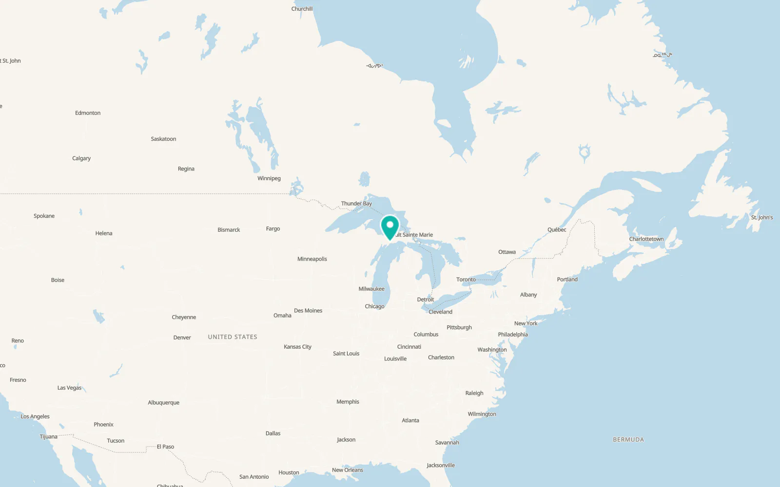 Map of Manistique