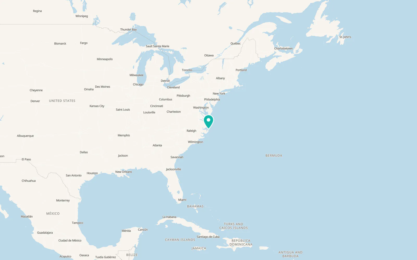 Map of Manns Harbor
