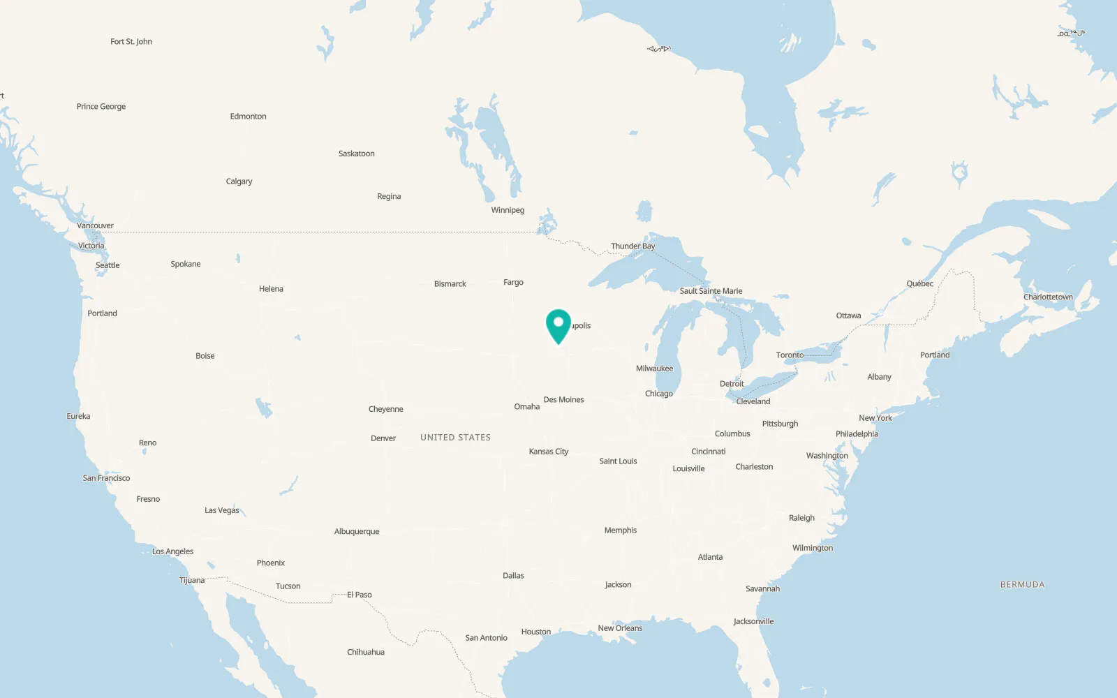 Map of Mapleton