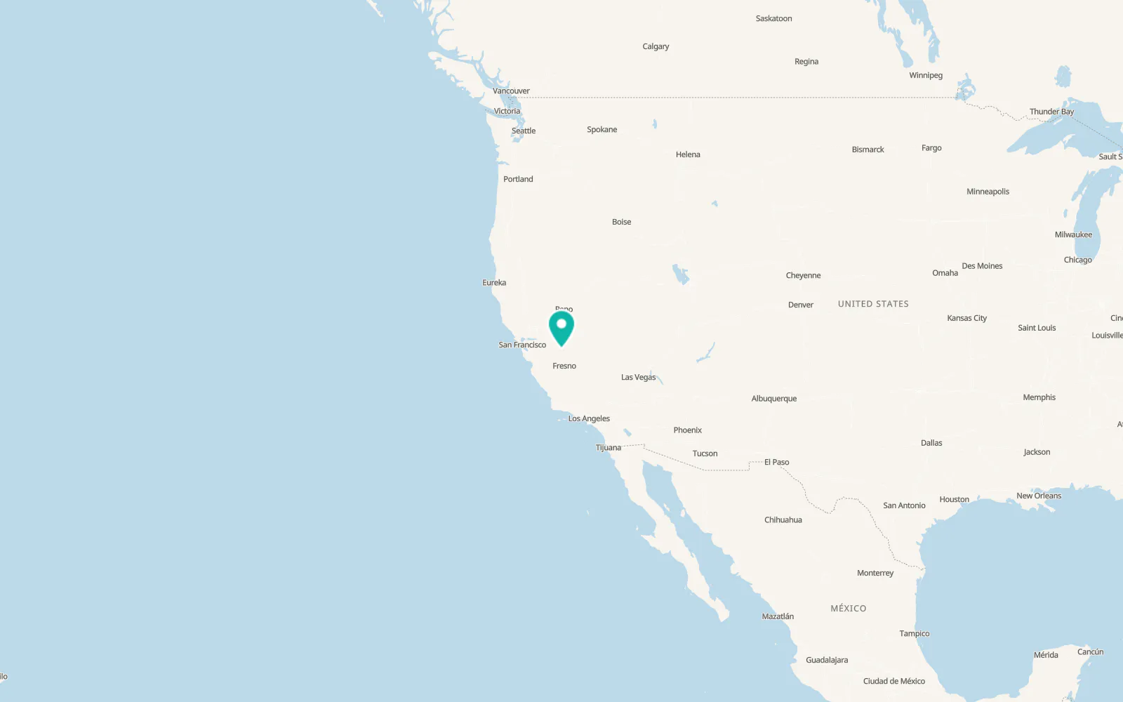 Map of Mariposa