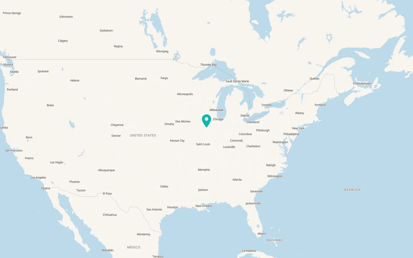 Map of Marquette Heights
