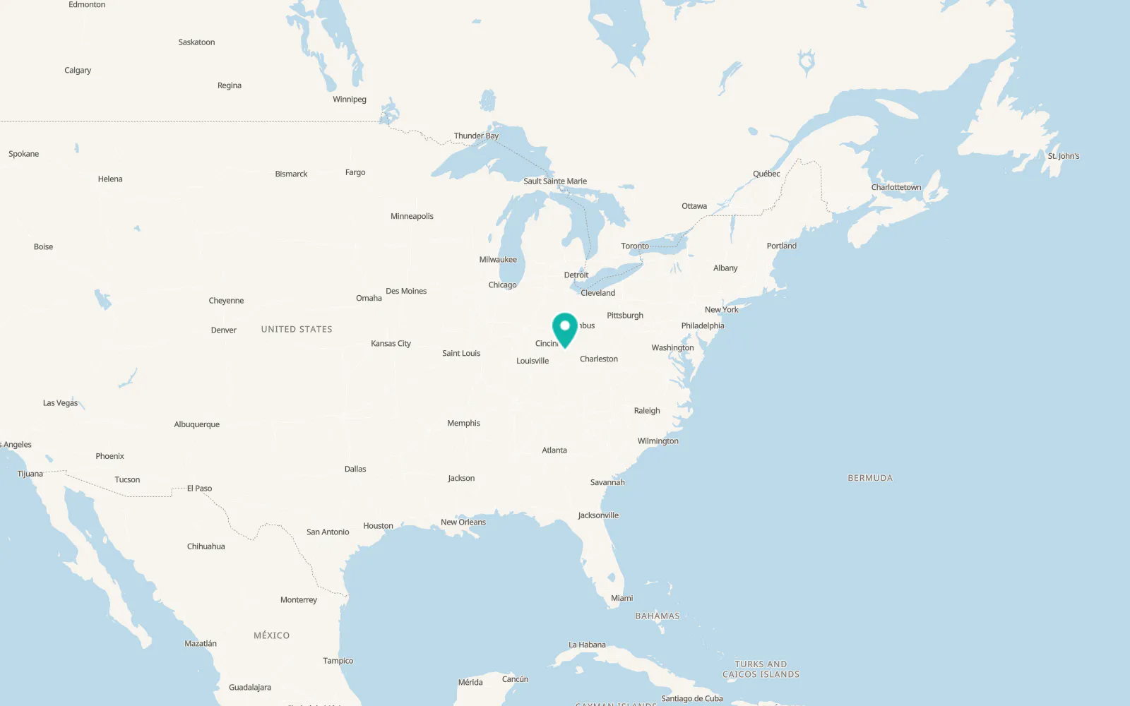 Map of Maysville