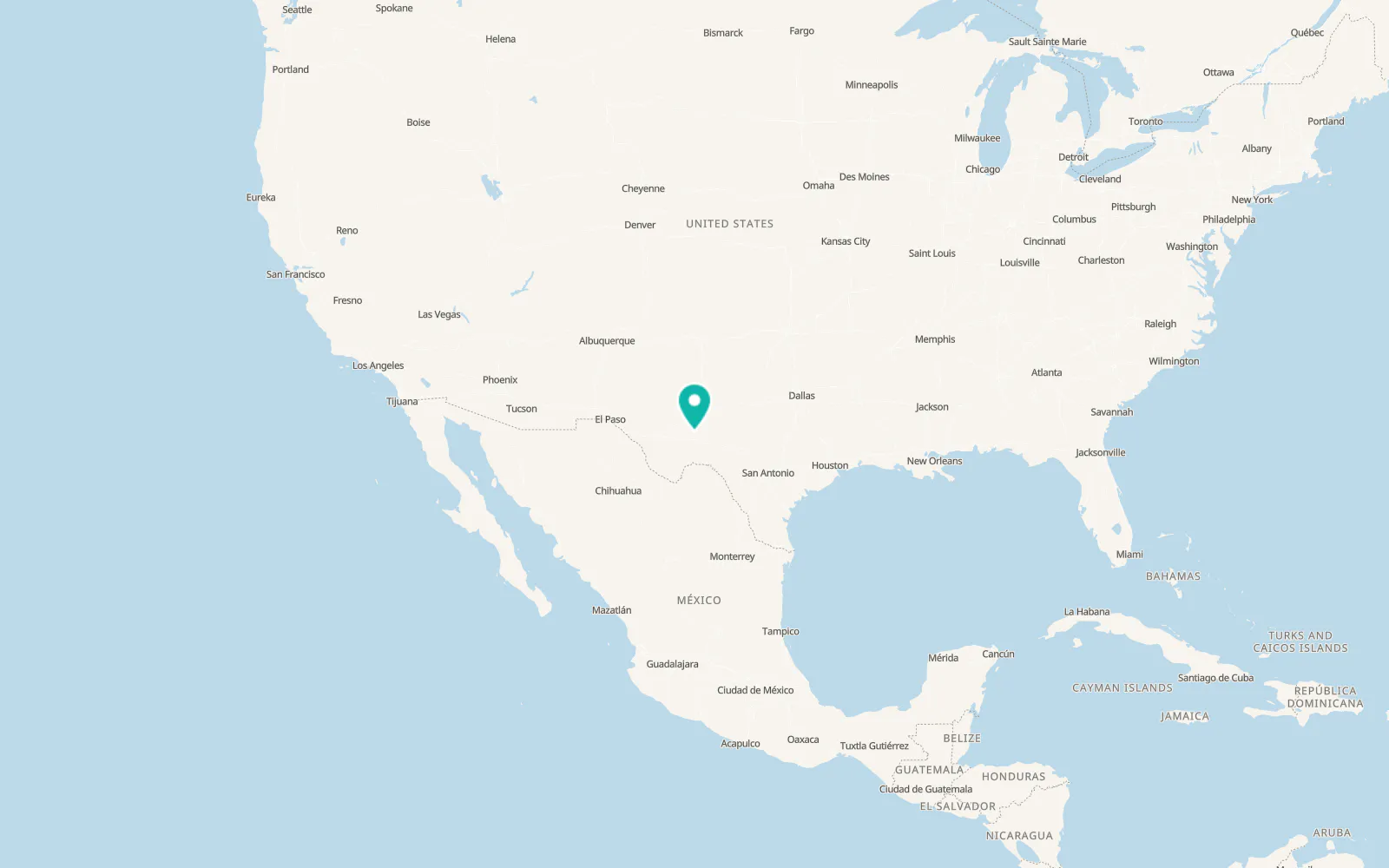 Map of McCamey