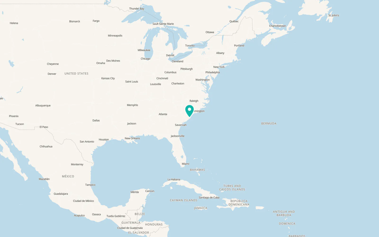 Map of McClellanville