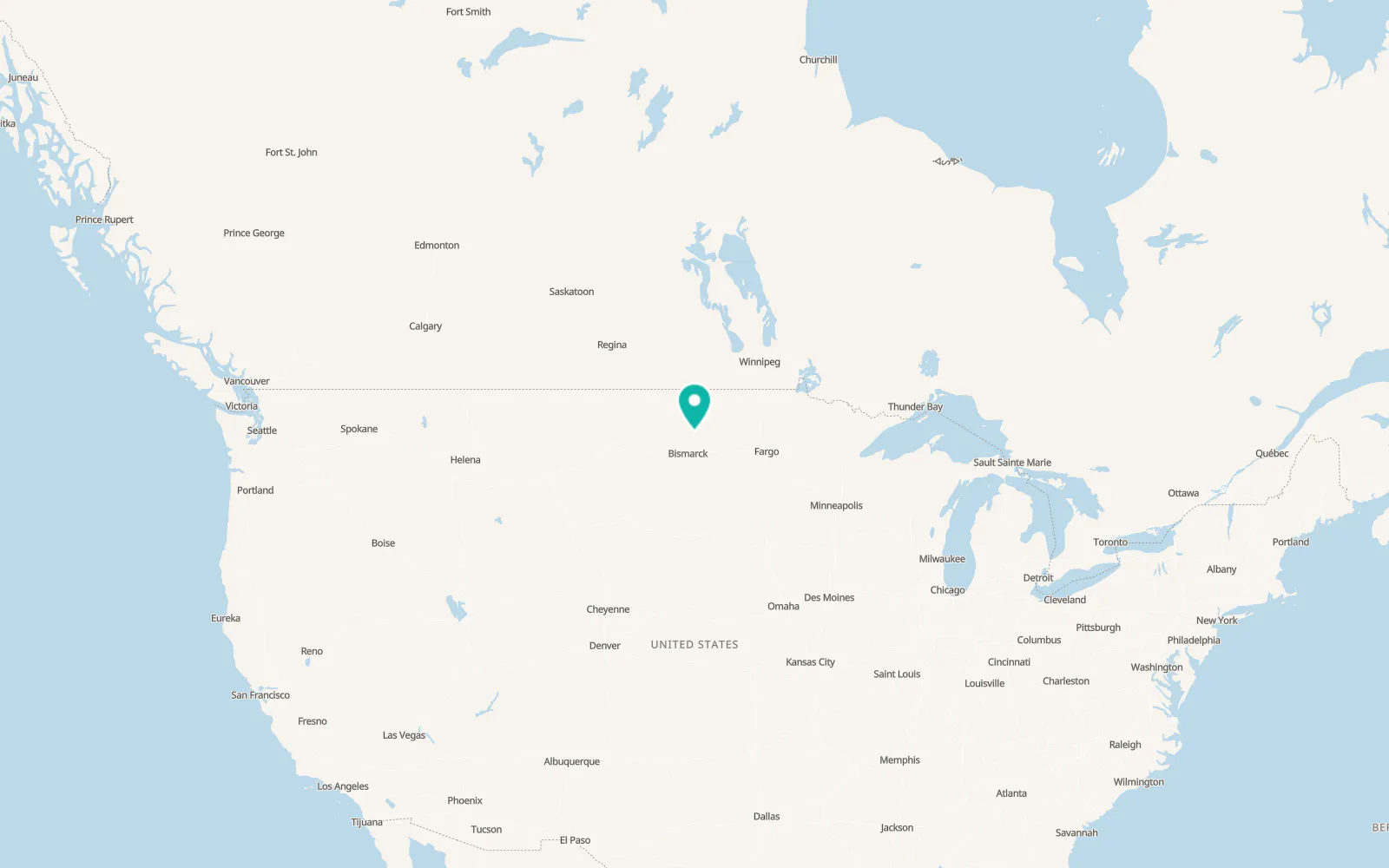 Map of McClusky