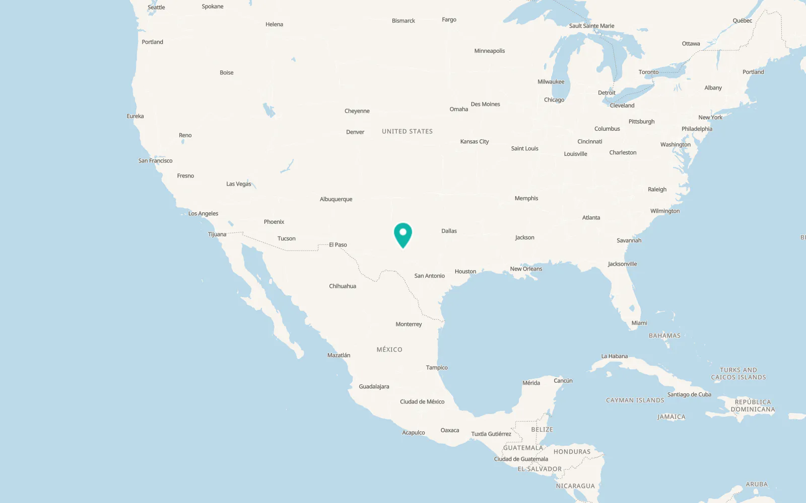 Map of Mertzon
