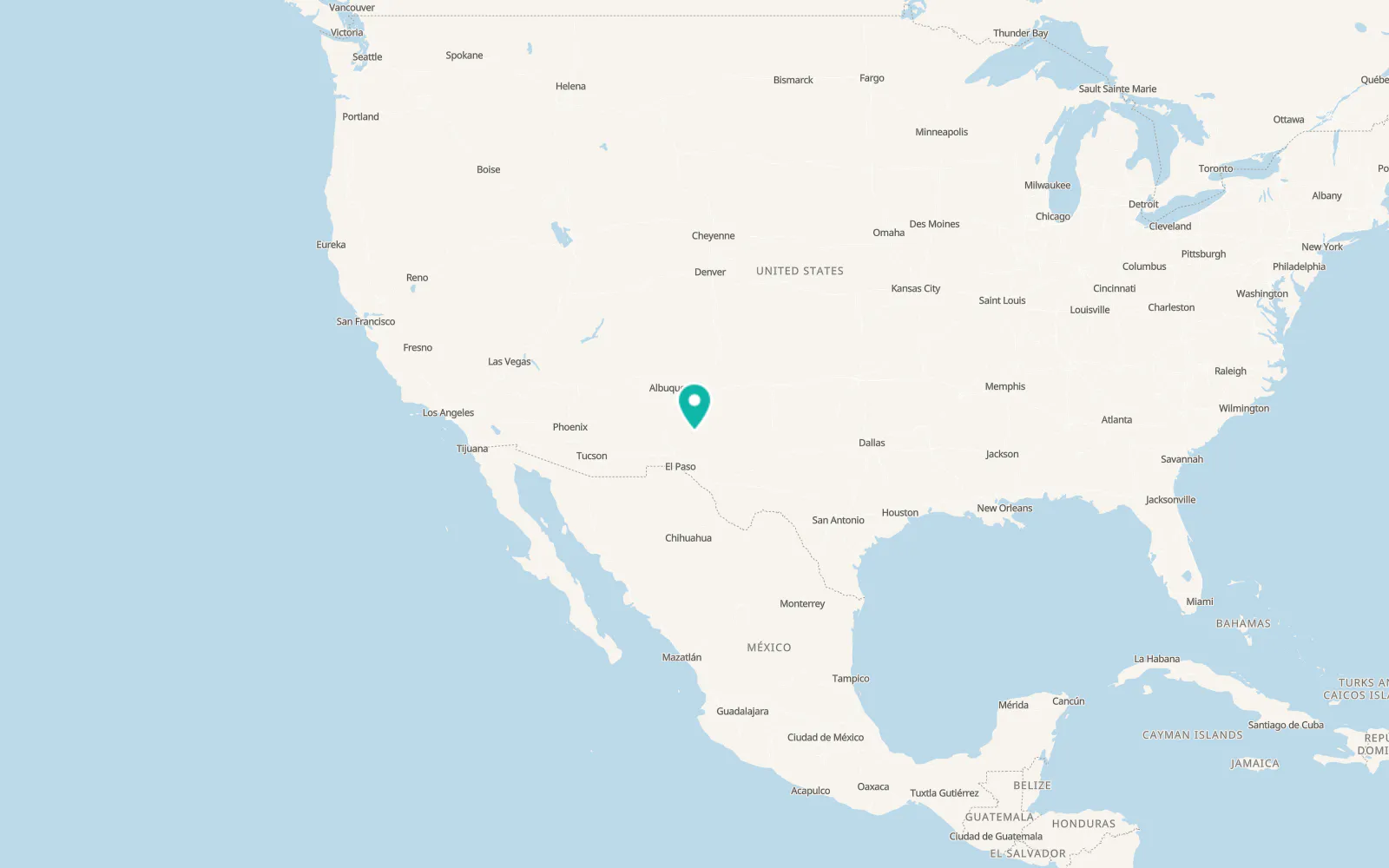 Map of Mescalero