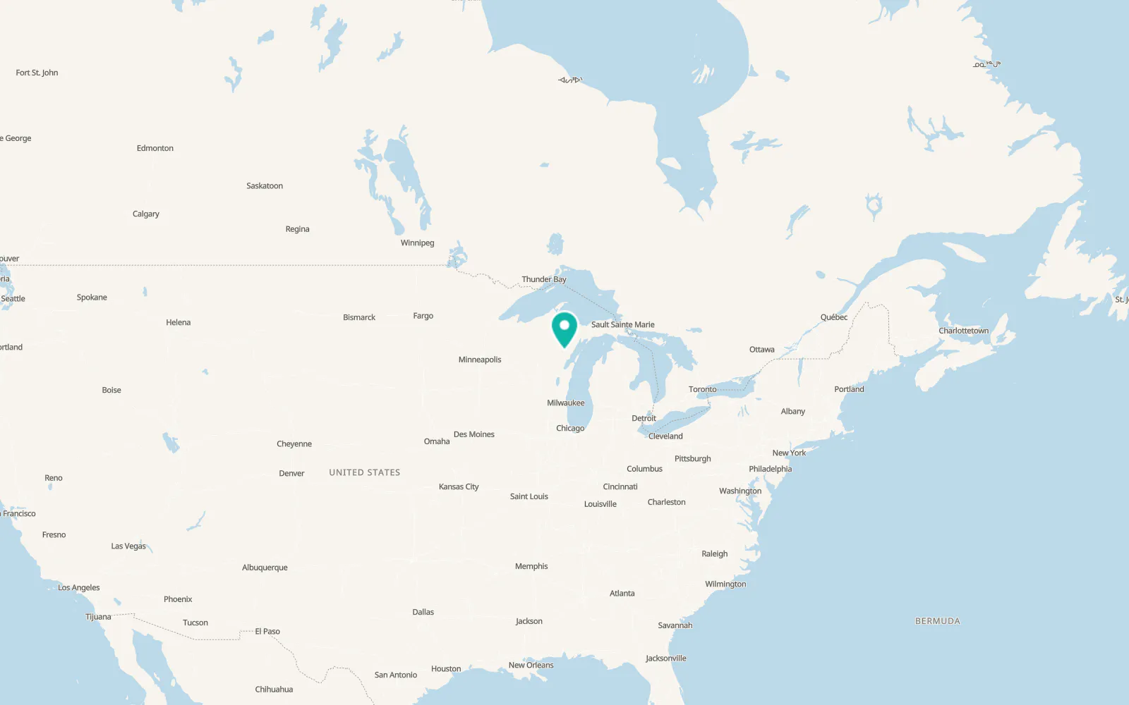 Map of Middle Inlet