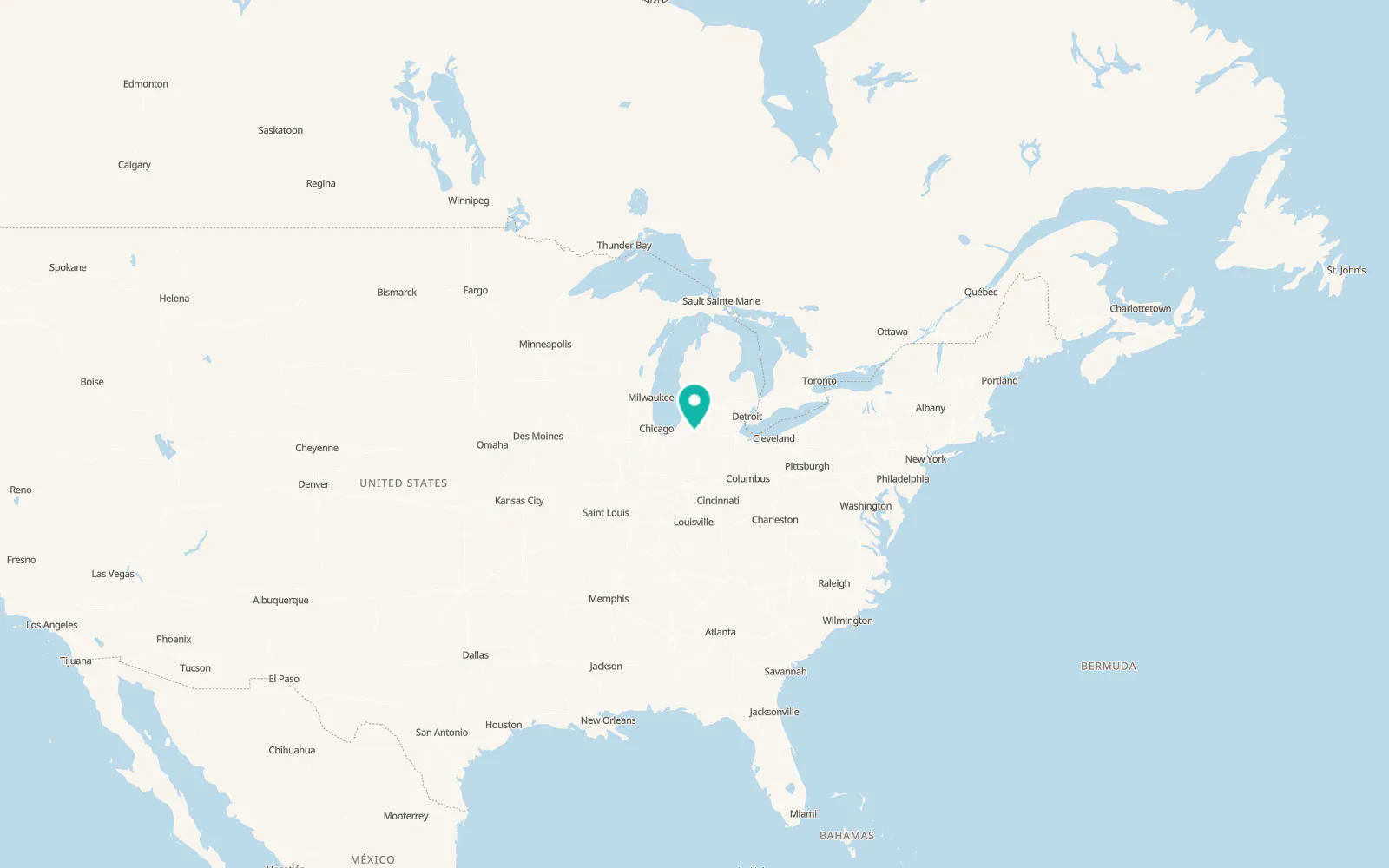 Map of Middlebury
