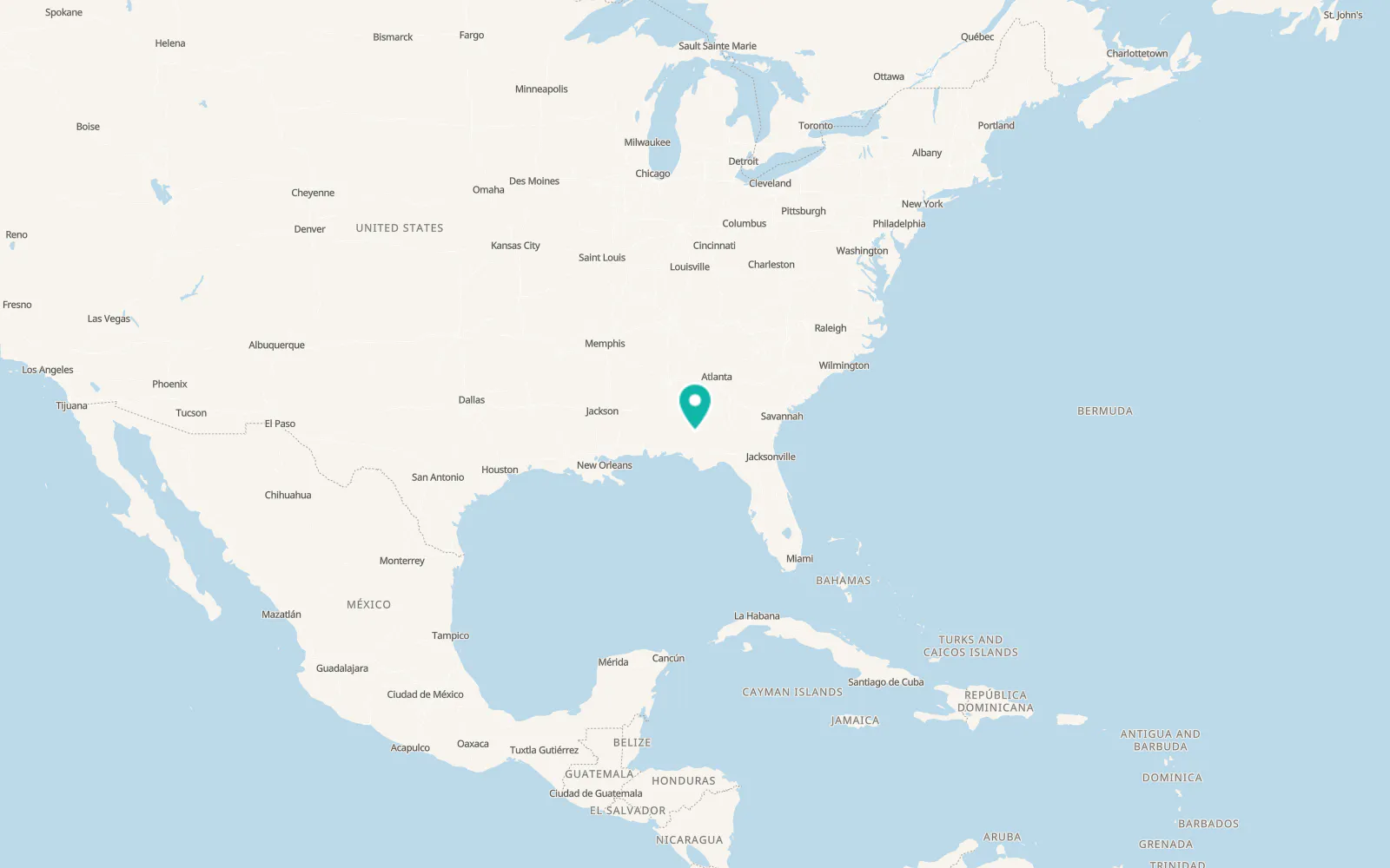 Map of Midland City