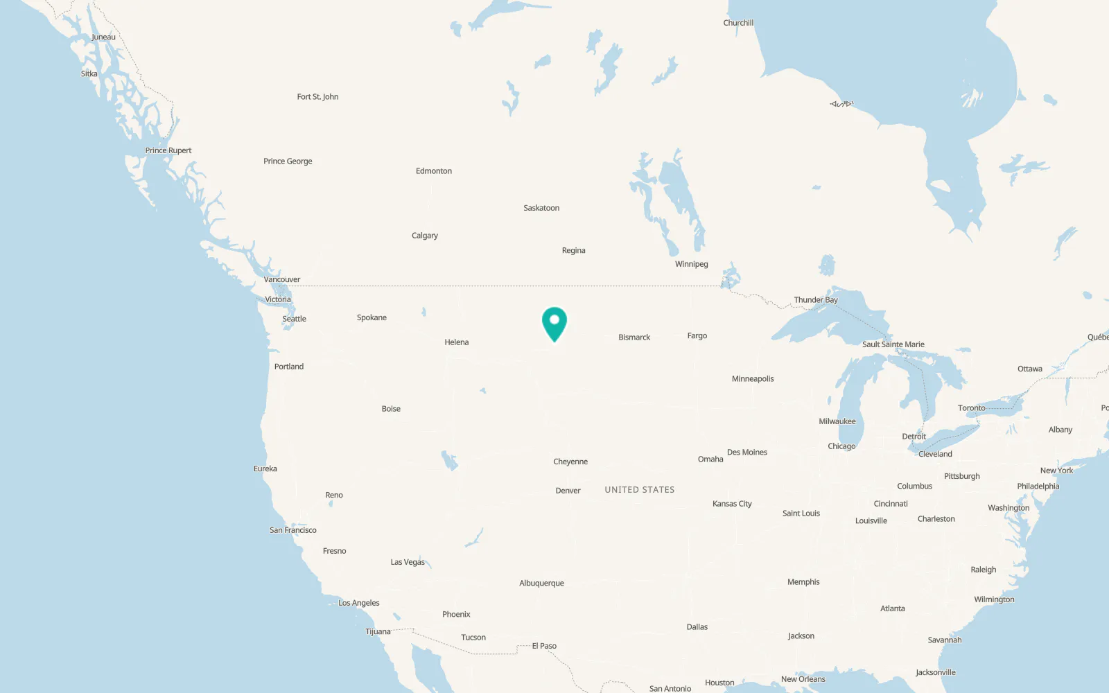 Map of Miles City