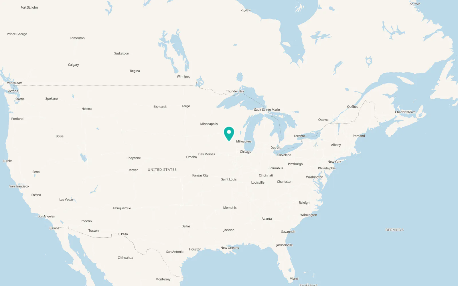 Map of Mineral Point