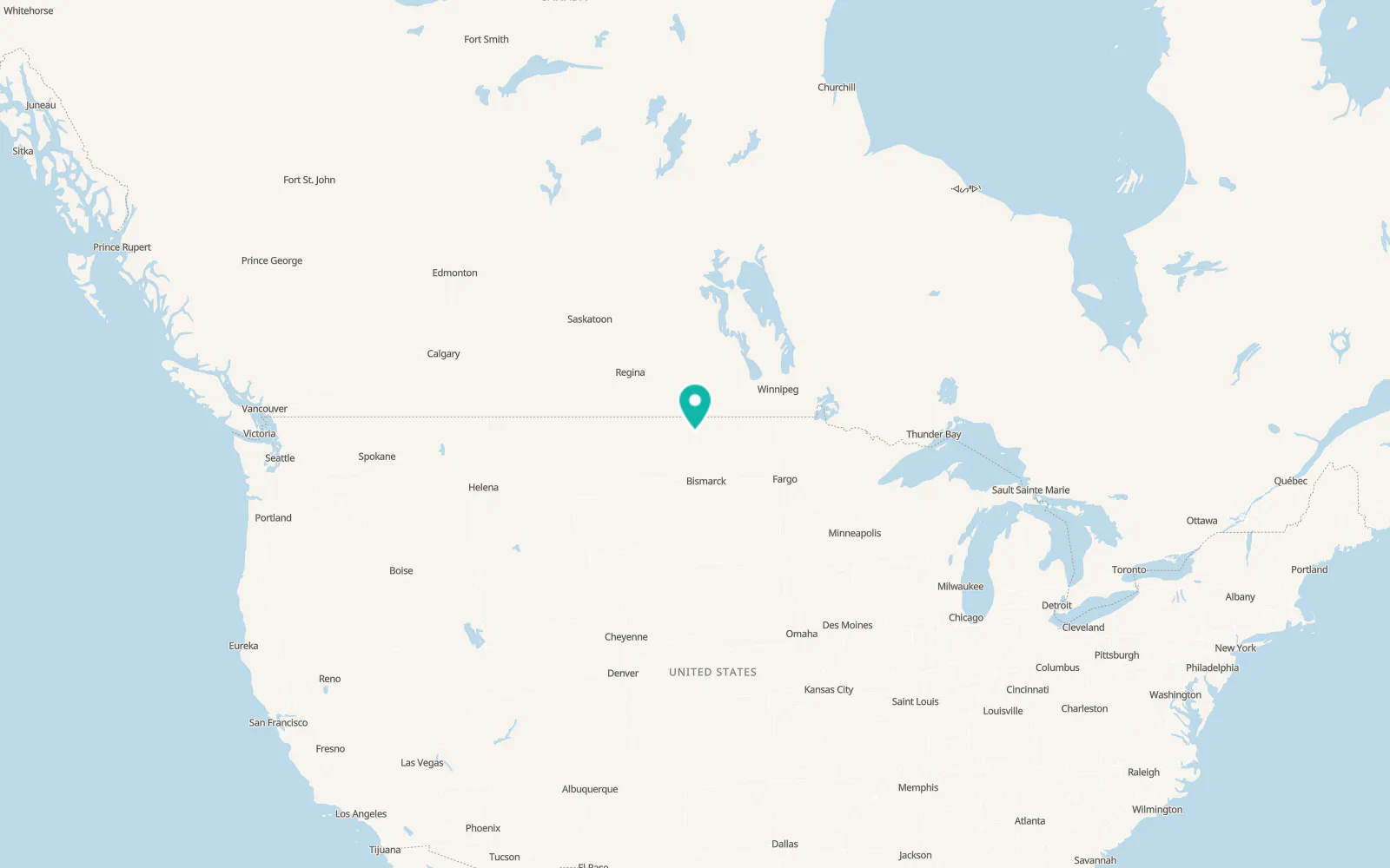 Map of Minot Air Force Base
