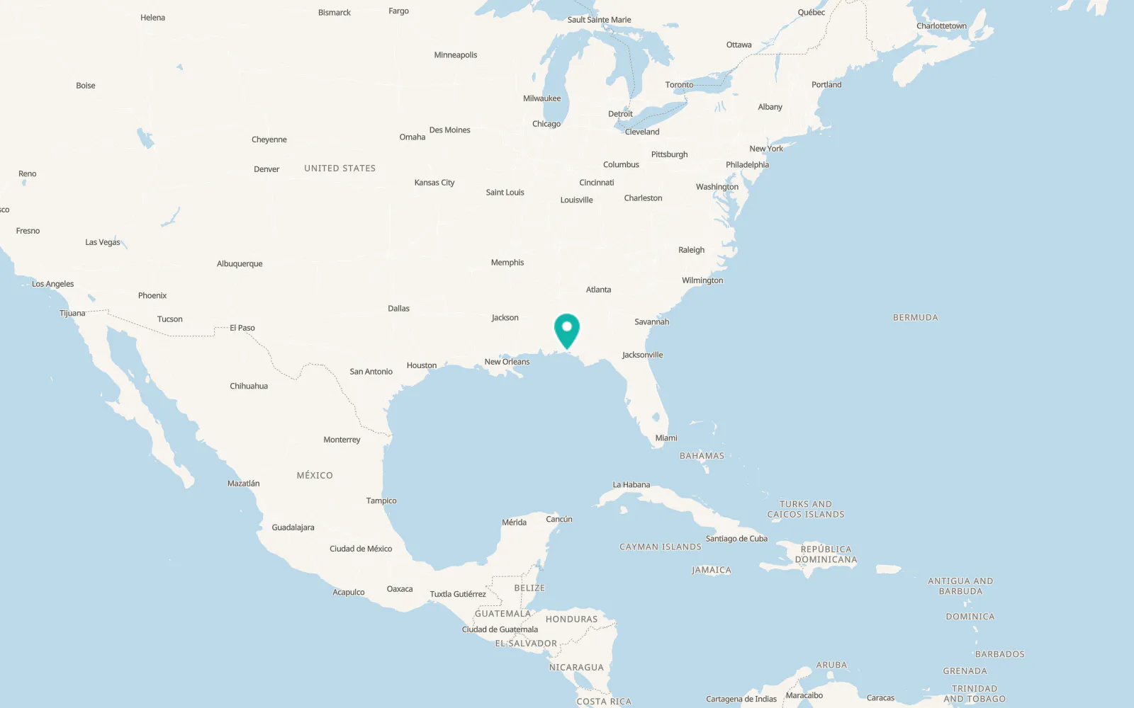 Map of Miramar Beach