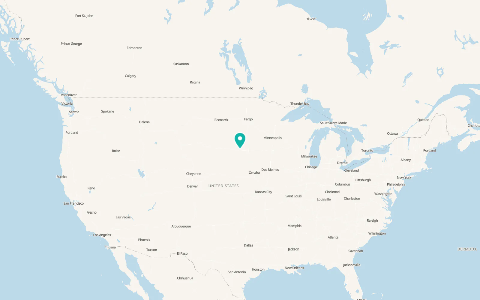 Map of Mitchell
