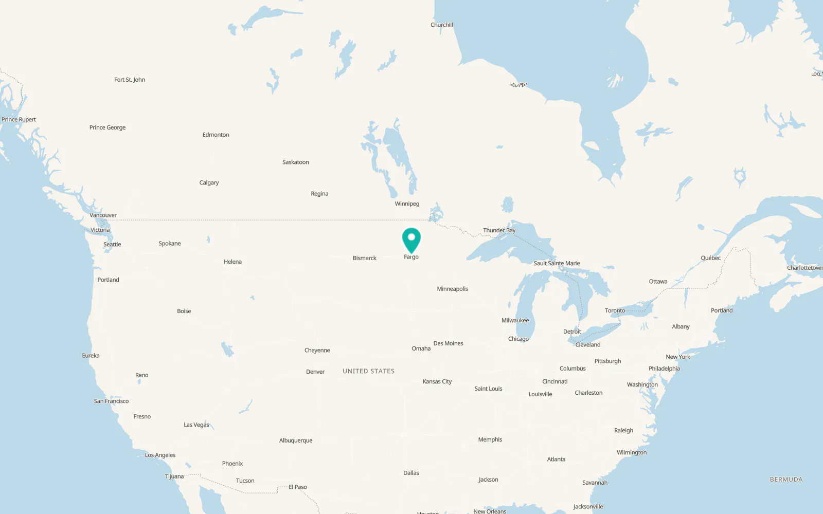 Map of Moorhead