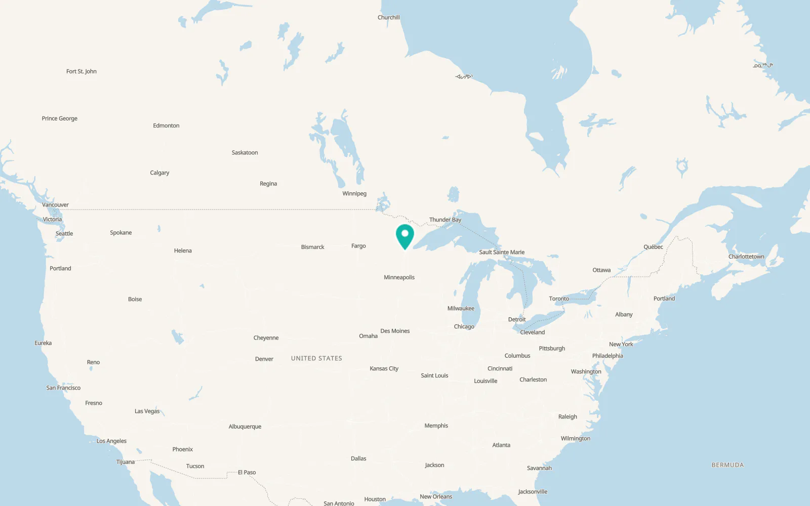 Map of Moose Lake