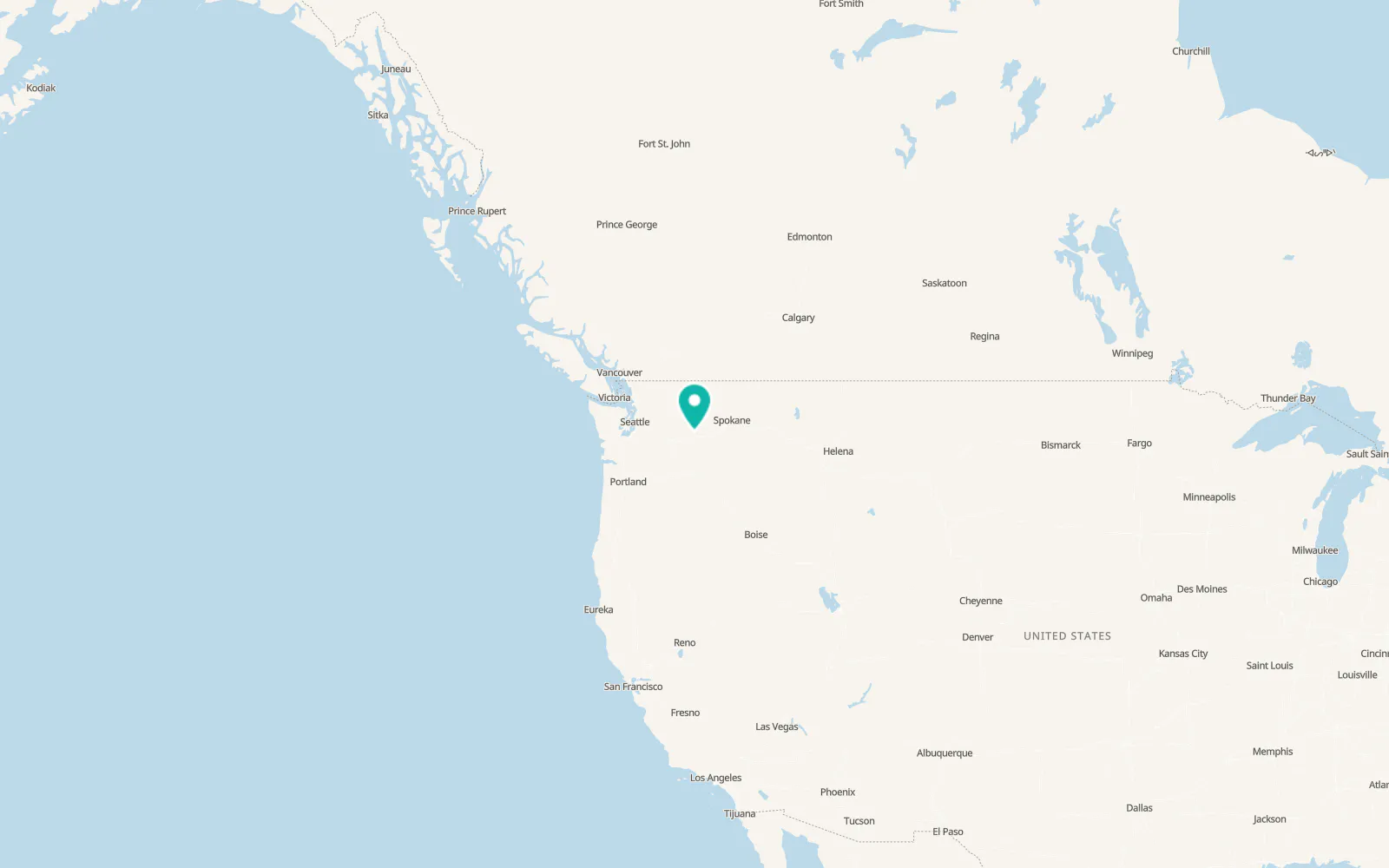Map of Moses Lake North