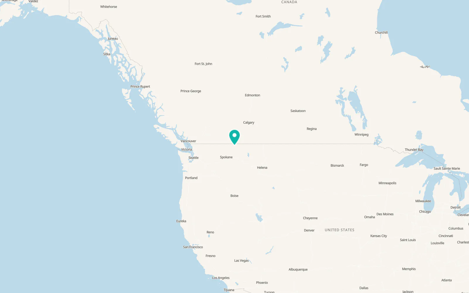 Map of Moyie Springs