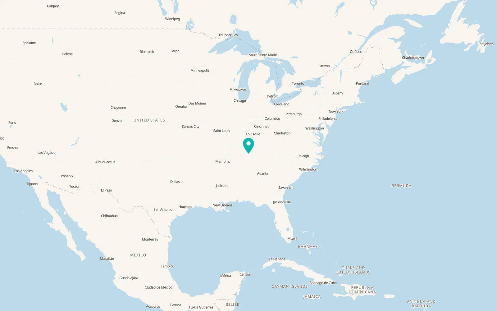 Map of Murfreesboro