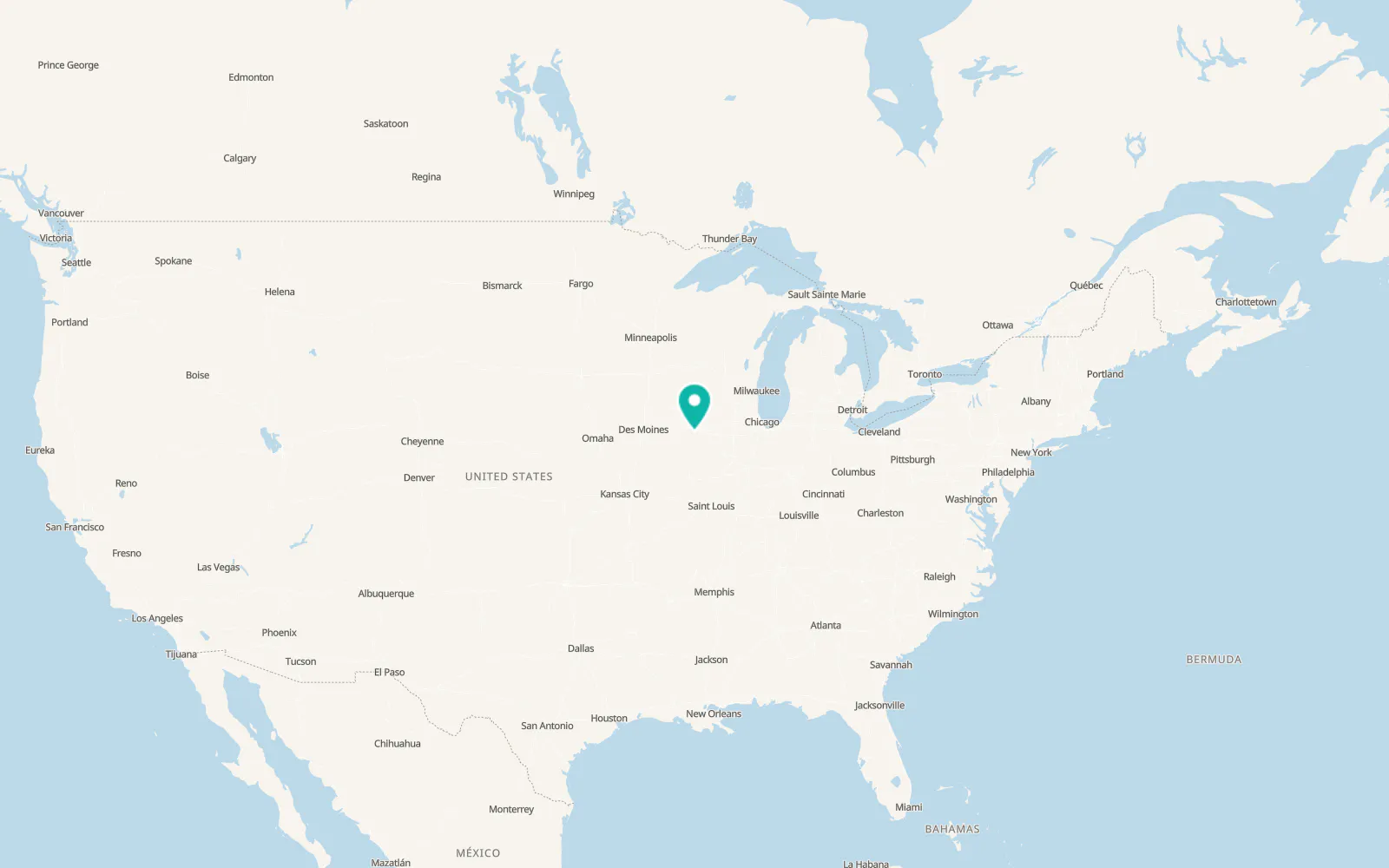 Map of Muscatine