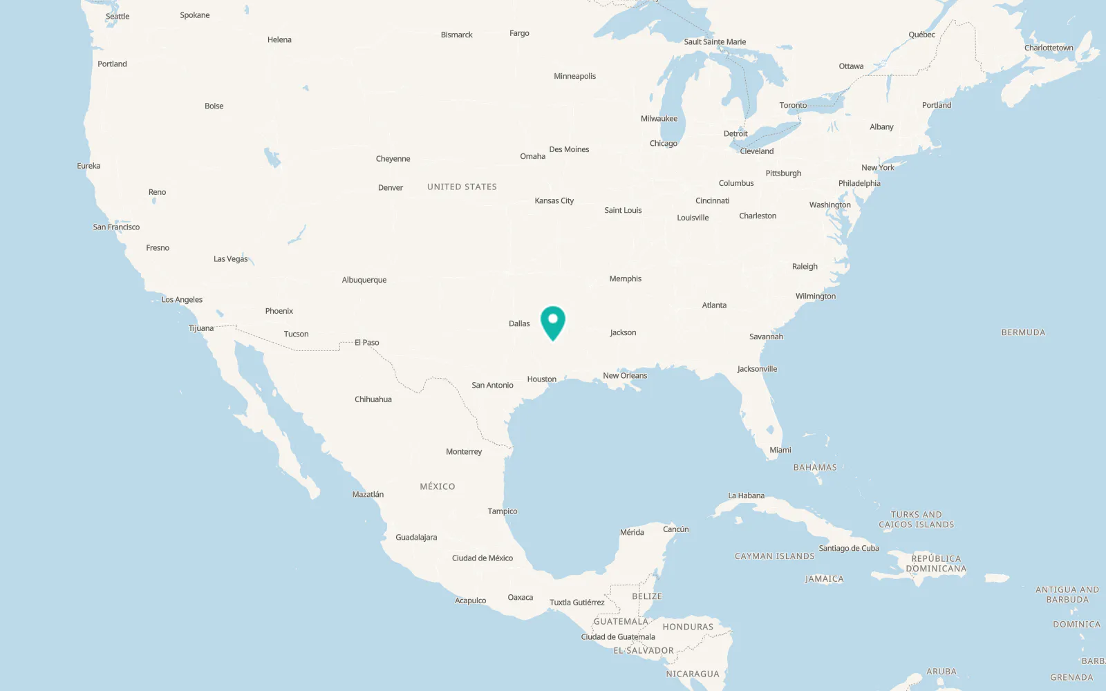 Map of Nacogdoches