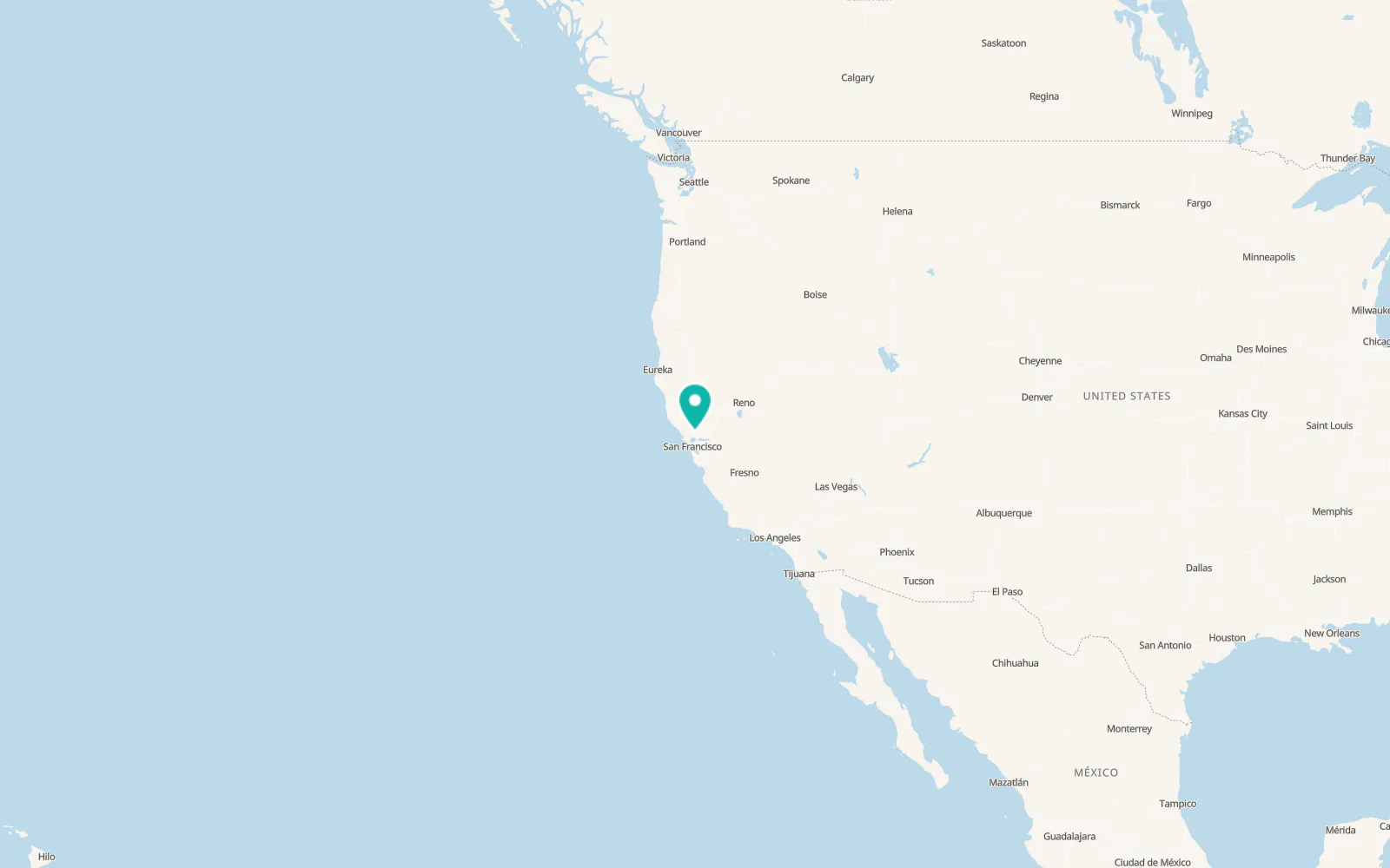 Map of Napa