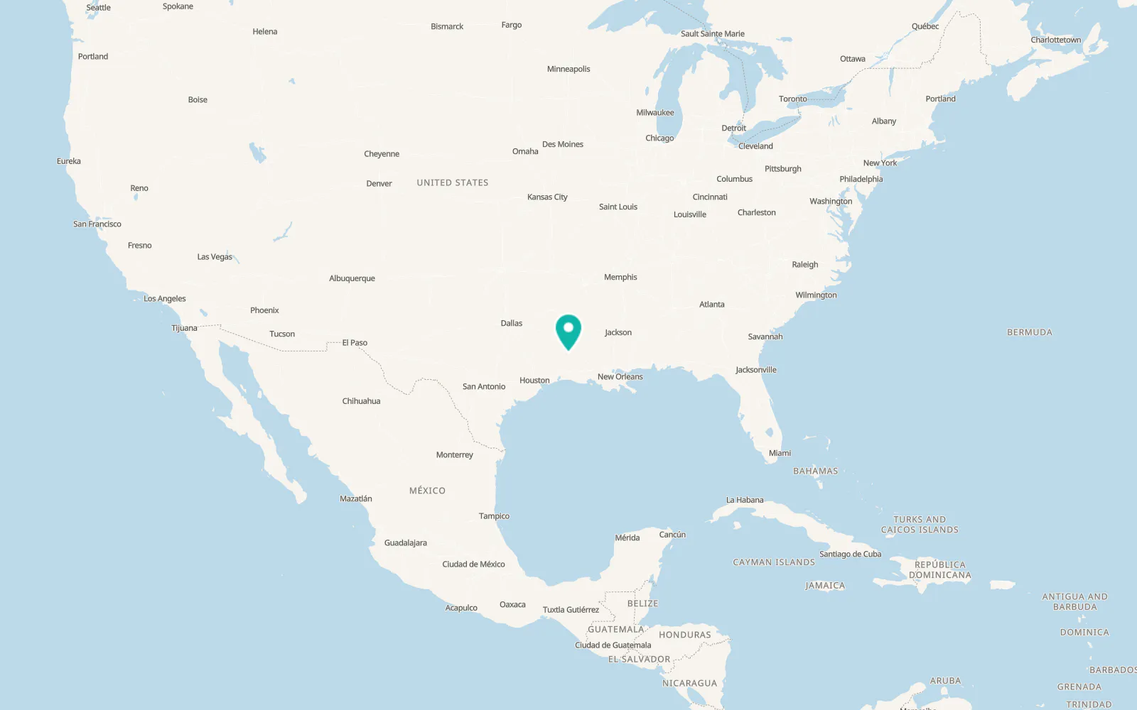 Map of New Llano