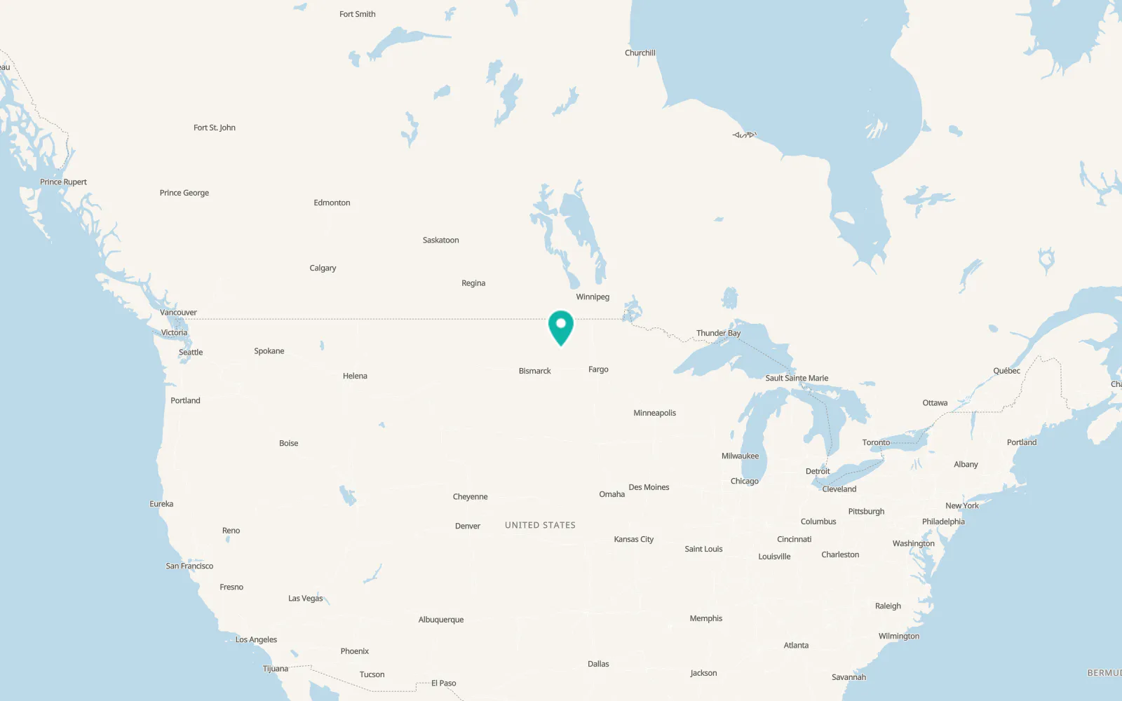 Map of New Rockford